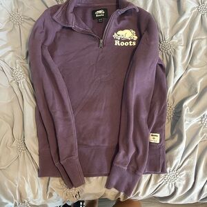 Roots Purple Women's Zip-Up Sweater